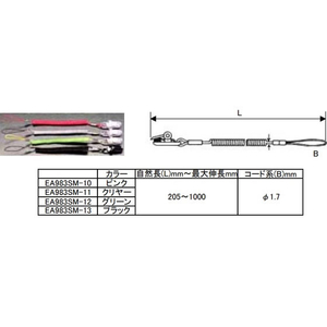 エスコ 205-1000mm ポケループ クリヤー FCJ709H-EA983SM-11-イメージ3