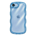 ＣＯＣＯ ＣＡＳＥ iPhone１７Ｅ／１６Ｅ用クリアなくねくねケース ＣＯＣＯ ＣＡＳＥ ブルー 1818-17E16E-BLUE
