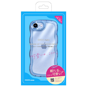 ＣＯＣＯ ＣＡＳＥ iPhone１７Ｅ／１６Ｅ用クリアなくねくねケース ＣＯＣＯ ＣＡＳＥ ブルー 1818-17E16E-BLUE-イメージ5