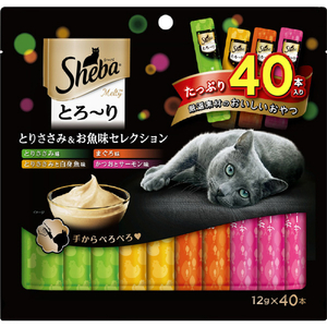 マースジャパンリミテッド シーバ とろーり メルティ とりささみ&お魚味セレクション(12g×40本) ﾄﾛ-ﾘﾒﾙﾃｲｻｻﾐｵｻｶﾅｾﾚｸｼﾖﾝ40ﾎﾝ-イメージ1