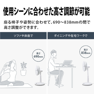 シャープ リビングファン ホワイト PJ-U3AS-W-イメージ8