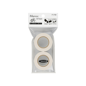 ヤマト メモックロールテープ白 25mm×10m 詰替用 2巻 F850417-R-25H-5-イメージ1