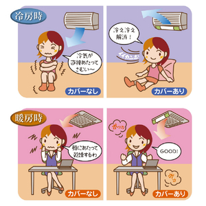 伊勢藤 エアコン風よけカバー アイボリー I4784ｴｱｺﾝｶｾﾞﾖｹｶﾊﾞ-IV-イメージ9
