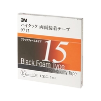 3M ハイタック両面接着テープ 9712 15mmX10m 黒 1巻=1箱 9712 FC898XS-4753780