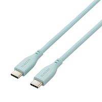 エレコム なめらかUSB Type-Cケーブル(非認証品、C-C) 1．0m パールグリーン MPA-CCSS10GN