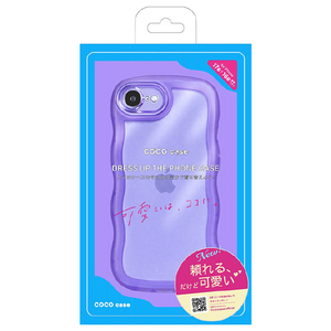 ＣＯＣＯ ＣＡＳＥ iPhone１７Ｅ／１６Ｅ用クリアなくねくねケース ＣＯＣＯ ＣＡＳＥ パープル 1818-17E16E-PURPLE-イメージ5
