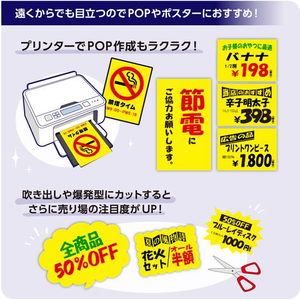 タカ印 ケイコーポスター A4判 厚口 レモン 100枚 FCE073Z-13-5165-イメージ3
