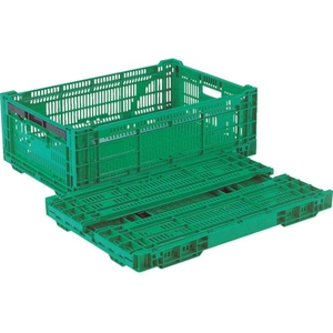 岐阜プラスチック工業 リス/RSコンテナーRS-MM38S(薄型折りたたみコンテナーワンタッチ) 緑 FC645GY-8362407-イメージ1