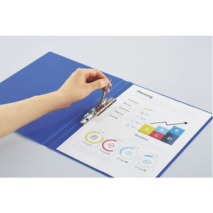 コクヨ レバーファイル[Glassele]Z式 A4タテ とじ12mm 青 10冊 FCC1272-ﾌ-GL320B-イメージ3