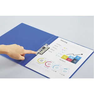 コクヨ レバーファイル[Glassele]Z式 A4タテ とじ12mm 青 10冊 FCC1272-ﾌ-GL320B-イメージ4