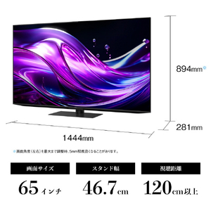 シャープ 65V型4Kチューナー内蔵4K対応有機ELテレビ AQUOS QD-OLED 4T-C65HS1-イメージ2