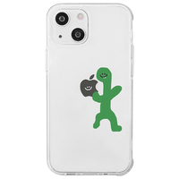 168cm iPhone 14/13用ソフトクリアケース リンゴ 16823824I14