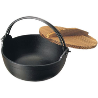岩鋳 南部鉄 ふる里鍋 深型 24cm 電磁用 黒塗り FC110LE-1696240