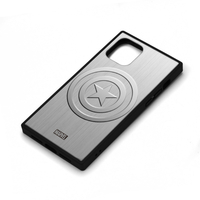 PGA iPhone 11 Pro用ガラスハイブリッドケース キャプテン・アメリカ/シルバー PG-DGT19A15CTA