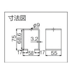 ダイケン ドアハンガー ニュートン20天井受下 N20-HR､N40-HRドアハンガー用天井受下 FC130FK-3814513-イメージ5