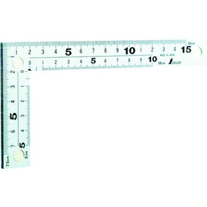 シンワ測定 曲尺 厚手広巾シルバー15cm 表裏同目マグネット付 FC474JJ-4111028-イメージ1