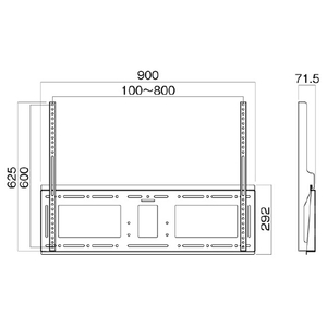 ハヤミ 壁掛金具 角度固定タイプ(～120V型対応) HAMILEX・MHシリーズ ホワイト MH-951W-イメージ5
