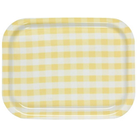 橋本達之助工芸 Rトレー ミルキーチェック L イエロー(ノンスリップ加工) FC290LC-1109440
