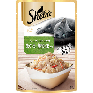 マースジャパンリミテッド シーバ リッチ シーフードミックス まぐろ・蟹かま入り(35g) SRIｼ-ﾌ-ﾄﾞﾏｸﾞﾛｶﾆｶﾏ35G-イメージ1