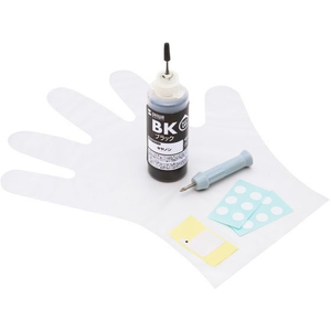 サンワサプライ 詰替えインク BC-365用ブラック単色 FC643TE-INK-C365B60S-イメージ1