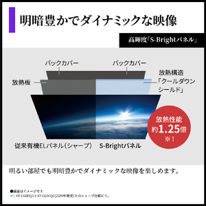 シャープ 65V型4Kチューナー内蔵4K対応有機ELテレビ AQUOS OLED 4T-C65HQ1-イメージ3