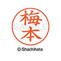 シヤチハタ ネームペン用ネーム シルバー 既製 梅本 FC46171-X-GPS-0400