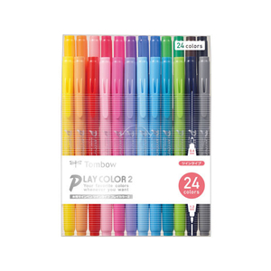 トンボ鉛筆 水性サインペン PLAY COLOR2 24色セット FC15958-GCB-012-イメージ1