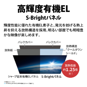 シャープ 55V型4Kチューナー内蔵4K対応有機ELテレビ AQUOS OLED 4T-C55HQ1-イメージ2