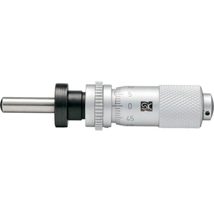新潟精機 SK/マイクロメータヘッド 測定範囲0~13mm ナット・ステムクランプ付 151117670～130.01ナット･ステムクランプ付球面(SR4) FC260JM-3774732-イメージ1