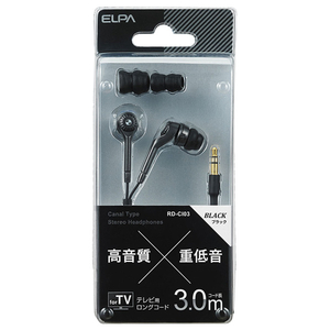 エルパ カナル型ステレオヘッドフォン 3m RD-CI03 エルパ カナル型ステレオヘッドフォン 3m RD-CI03