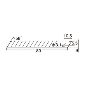 NT カッターナイフ替刃 BA刃 50枚入 BA-50P F875431-332-11BA-50P-イメージ2