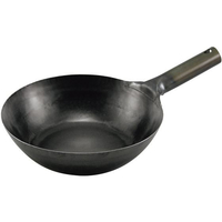 山田工業所 山田/鉄中華片手鍋 39cm 底平型 IH 板厚2.3mmサビ止有 FC910LB-1025170