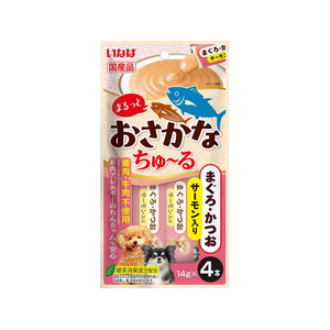 いなば まるっとおさかなちゅーる 鮪鰹鮭 4本 FCJ231C-イメージ1