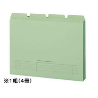 ライオン事務器 山付ファイル A4 緑 4冊 F817516-132-32NO.314P