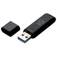 エレコム キャップ式USB3．1 Gen1メモリ(128GB) オリジナル ブラック MF-TKU3128GBK