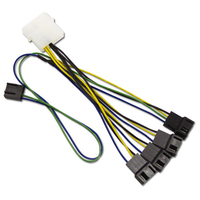 アイネックス ファンPWM信号4分岐ケーブル 10cm CA-864PSA