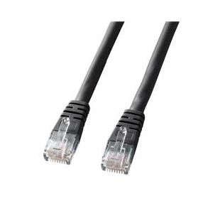 サンワサプライ エンハンスドカテゴリ5単線LANケーブル（2m） ブラック KB-T5T-02BKN-イメージ1