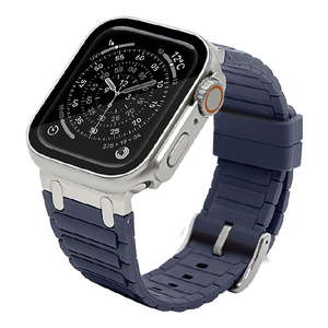 ラスタバナナ Apple Watch 4-11/SE1-3/Ultra1-3 [44/45/46/49mm]用ウルトラスタイルシリコンバンド タイプ1 ネイビー RBLAWUS4408NV-イメージ1