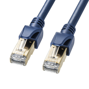 サンワサプライ カテゴリ6A SFTPハンダ産業用LANケーブル(10m) ネイビーブルー KB-HS6A-10NV-イメージ1