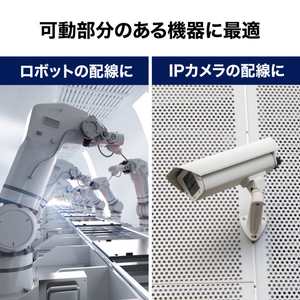 サンワサプライ カテゴリ6A SFTPハンダ産業用LANケーブル(10m) ネイビーブルー KB-HS6A-10NV-イメージ5