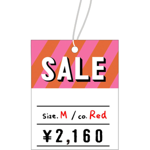タカ印 提札 四角型 桃 SALE 500枚 FCE080Z-18-3330-イメージ4