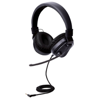 エレコム 子どもゲーム用ヘッドセット 有線4極 両耳 マイクアーム 折りたたみ ブラック×グレー HSKDGM01TBK