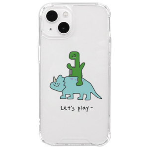 168cm iPhone 14/13用ハイブリッドクリアケース Lets play 16823830I14-イメージ1