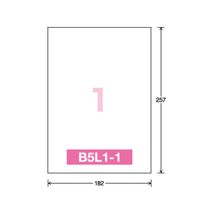 コクヨ モノクロレーザープリンタ紙ラベル B5 1面20枚 F869827-LBP-A650N-イメージ2