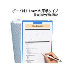プラス クリップ付ボードホルダー カモフラージュ A4 マリンブルー FCS2140-89484/FL-130CH-イメージ2