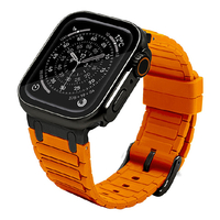 ラスタバナナ Apple Watch 4-11/SE1-3/Ultra1-3 [44/45/46/49mm]用ウルトラスタイルシリコンバンド タイプ1 オレンジ RBLAWUS4408OR