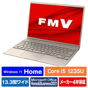 富士通 ノートパソコン e angle select LIFEBOOK ベージュゴールド FMVC77H3GE-イメージ1