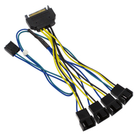 アイネックス ファンPWM信号4分岐ケーブル 10cm CA-864SAPSA