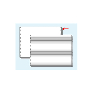 コンピュータ連続用紙 15×11白紙3枚複写 1000セット F870397-S1511W3-イメージ1