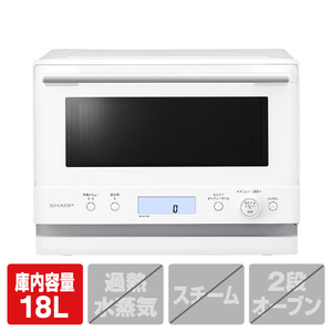 SHARP オーブンレンジ 18L ワイドフラットタイプ PLAINLY ホワイト RE-WF187-W-イメージ1